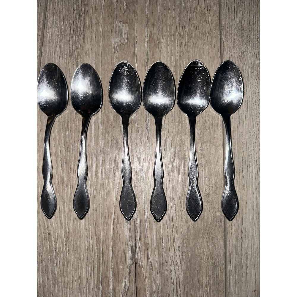 6 PCs‎ Oneida 1881 Rogers Twilight Stainless TEASPOONS 6"